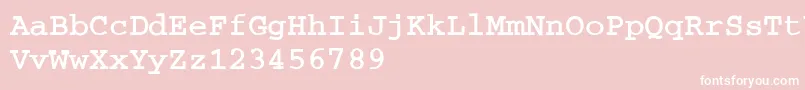 Шрифт CourierBoldA – белые шрифты на розовом фоне