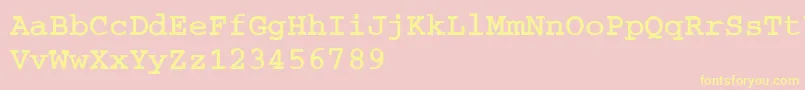 CourierBoldA Font – Yellow Fonts on Pink Background