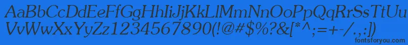 Agpreso Font – Black Fonts on Blue Background