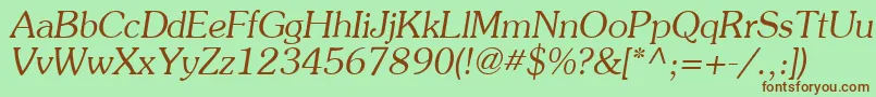 Agpreso Font – Brown Fonts on Green Background