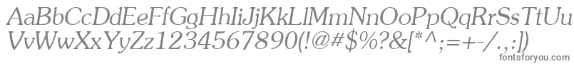 フォントAgpreso – 白い背景に灰色の文字