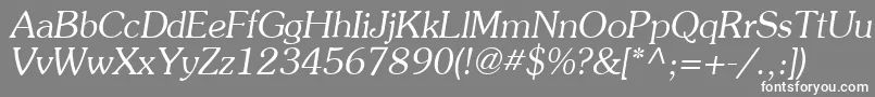 フォントAgpreso – 灰色の背景に白い文字