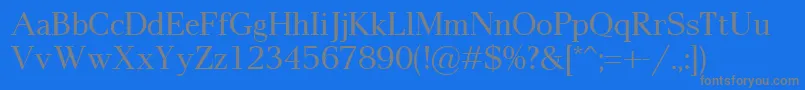 Pax-Schriftart – Graue Schriften auf blauem Hintergrund