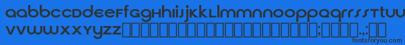 CirquaV21 Font – Black Fonts on Blue Background