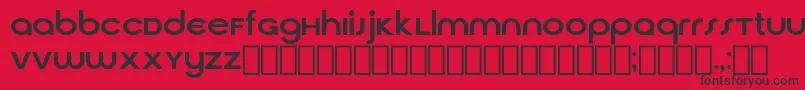 フォントCirquaV21 – 赤い背景に黒い文字