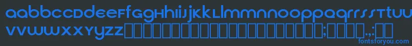 フォントCirquaV21 – 黒い背景に青い文字