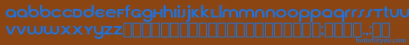 フォントCirquaV21 – 茶色の背景に青い文字