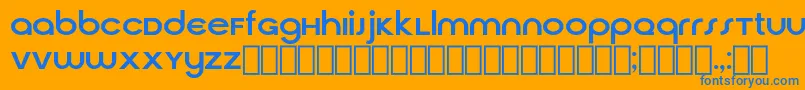 CirquaV21 Font – Blue Fonts on Orange Background