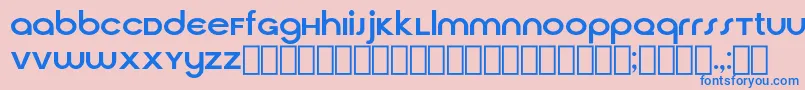 CirquaV21 Font – Blue Fonts on Pink Background