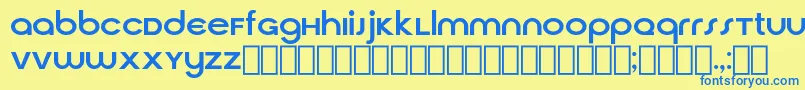 CirquaV21-fontti – siniset fontit keltaisella taustalla