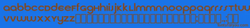 CirquaV21 Font – Brown Fonts on Blue Background