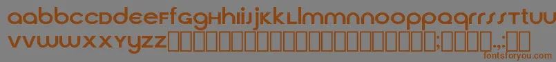 フォントCirquaV21 – 茶色の文字が灰色の背景にあります。