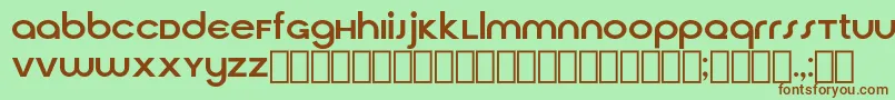 CirquaV21 Font – Brown Fonts on Green Background