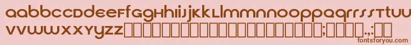 CirquaV21-fontti – ruskeat fontit vaaleanpunaisella taustalla