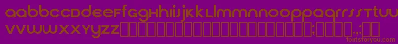 CirquaV21-fontti – ruskeat fontit violetilla taustalla