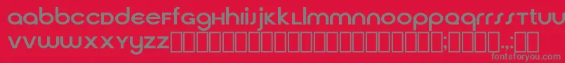 CirquaV21-fontti – harmaat kirjasimet punaisella taustalla