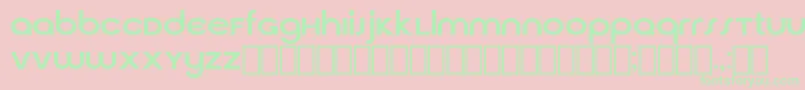 CirquaV21-fontti – vihreät fontit vaaleanpunaisella taustalla