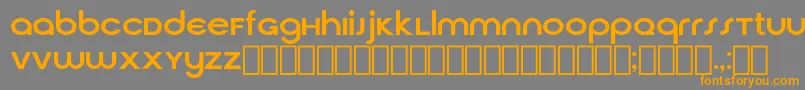フォントCirquaV21 – オレンジの文字は灰色の背景にあります。