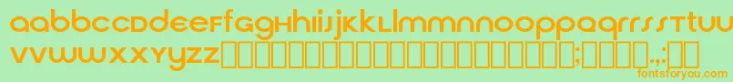 CirquaV21 Font – Orange Fonts on Green Background