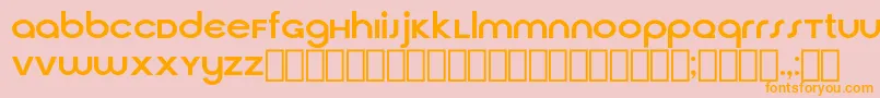 フォントCirquaV21 – オレンジの文字がピンクの背景にあります。