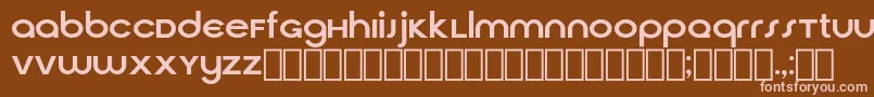 CirquaV21-fontti – vaaleanpunaiset fontit ruskealla taustalla