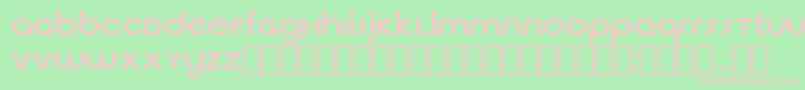 CirquaV21-fontti – vaaleanpunaiset fontit vihreällä taustalla