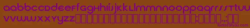 CirquaV21-fontti – violetit fontit ruskealla taustalla