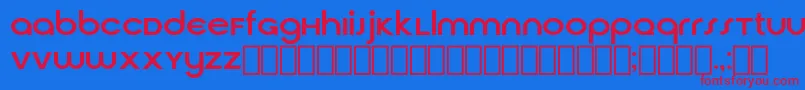 CirquaV21-fontti – punaiset fontit sinisellä taustalla