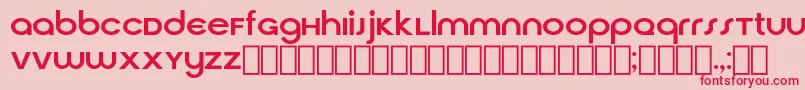 フォントCirquaV21 – ピンクの背景に赤い文字