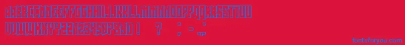 Schwachsinn3D Font – Blue Fonts on Red Background