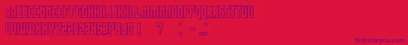 Schwachsinn3D Font – Purple Fonts on Red Background
