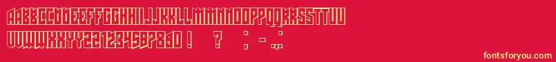 Schwachsinn3D Font – Yellow Fonts on Red Background