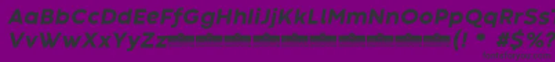 フォントCodecWarmExtraboldItalicTrial – 紫の背景に黒い文字