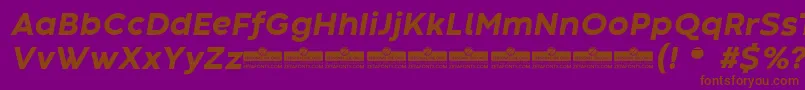 CodecWarmExtraboldItalicTrial Font – Brown Fonts on Purple Background