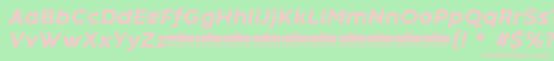 Шрифт CodecWarmExtraboldItalicTrial – розовые шрифты на зелёном фоне