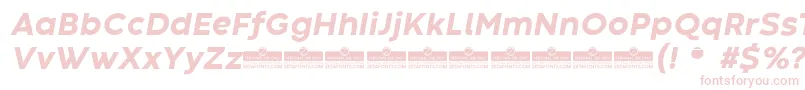 Шрифт CodecWarmExtraboldItalicTrial – розовые шрифты на белом фоне