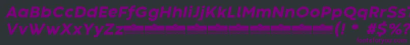 CodecWarmExtraboldItalicTrial-Schriftart – Violette Schriften auf schwarzem Hintergrund