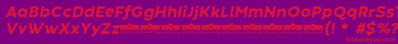 CodecWarmExtraboldItalicTrial Font – Red Fonts on Purple Background