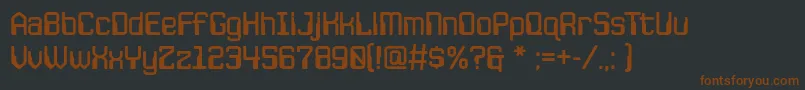 JlsspacegothicrNc Font – Brown Fonts on Black Background