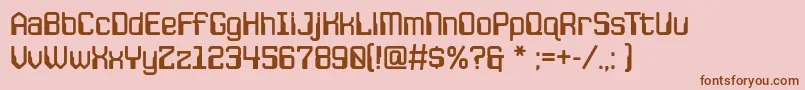 JlsspacegothicrNc-Schriftart – Braune Schriften auf rosa Hintergrund