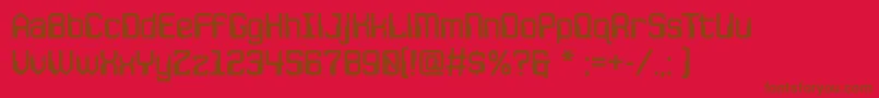 JlsspacegothicrNc Font – Brown Fonts on Red Background