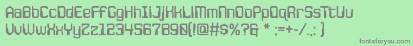 JlsspacegothicrNc Font – Gray Fonts on Green Background