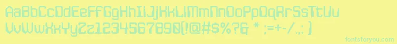 JlsspacegothicrNc Font – Green Fonts on Yellow Background