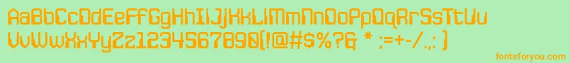 JlsspacegothicrNc Font – Orange Fonts on Green Background