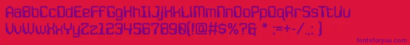 JlsspacegothicrNc Font – Purple Fonts on Red Background