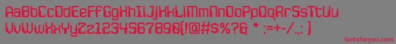 JlsspacegothicrNc Font – Red Fonts on Gray Background