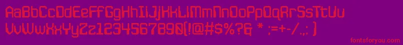 JlsspacegothicrNc Font – Red Fonts on Purple Background