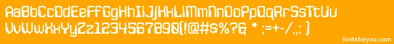 JlsspacegothicrNc Font – White Fonts on Orange Background