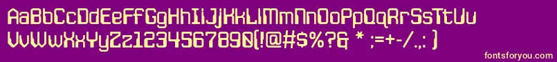 JlsspacegothicrNc Font – Yellow Fonts on Purple Background