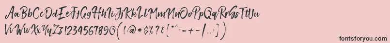 SmithenScript Font – Black Fonts on Pink Background